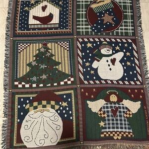 Vicky Howard Christmas Soft Blanket Throw Tapestry 48x58 Pet Free Smoke Free